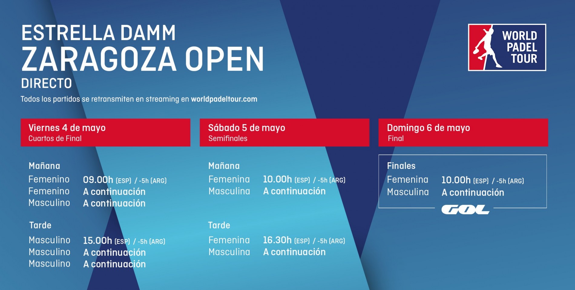 Horarios WPT Estrella Damm Zaragoza Open 2018